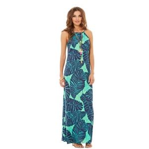 Lilly Pulitzer Angel Silk Maxi Dress, Sz M